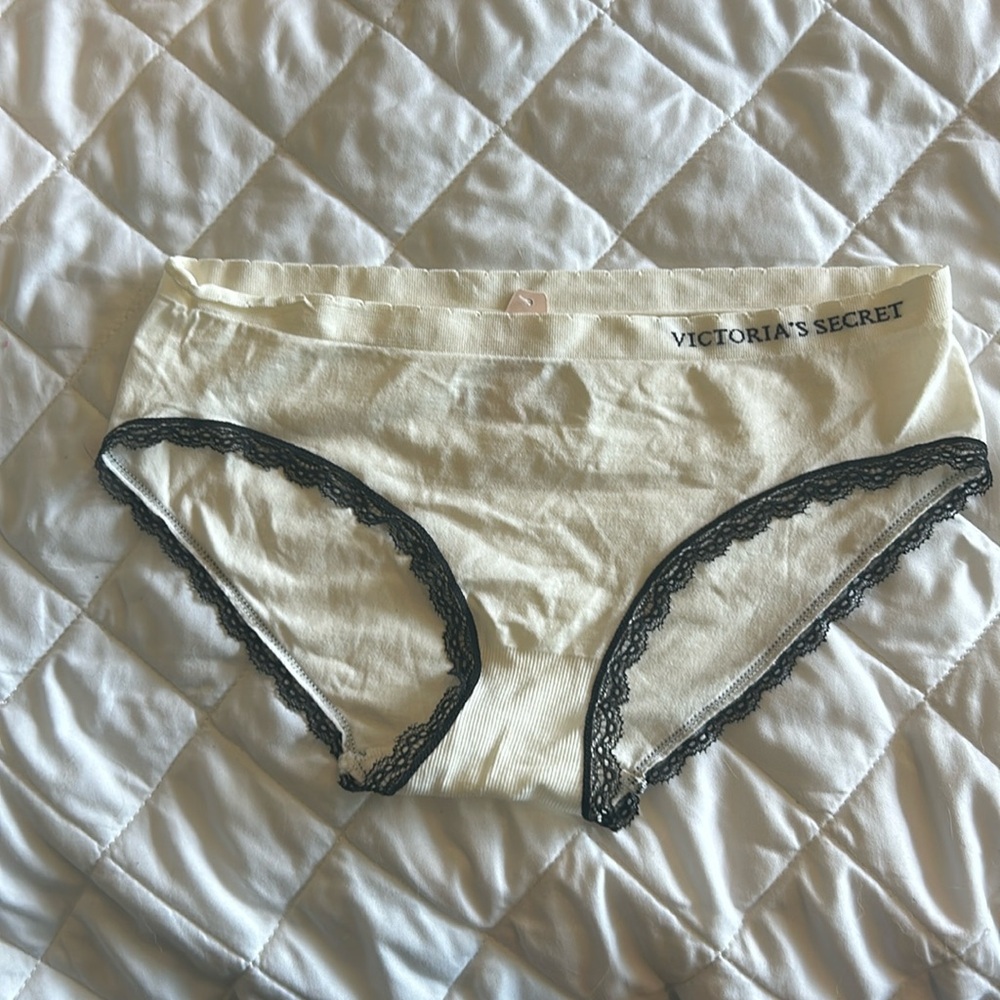Ivory with black trim panties
